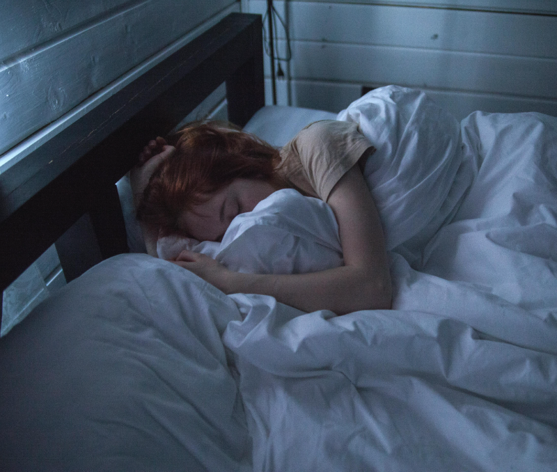 Person sleeping peacefully